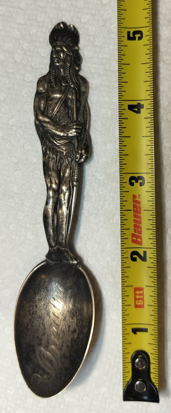 Rare Antique Sterling Co. Full-Figured Native American Circa (1890-1910)