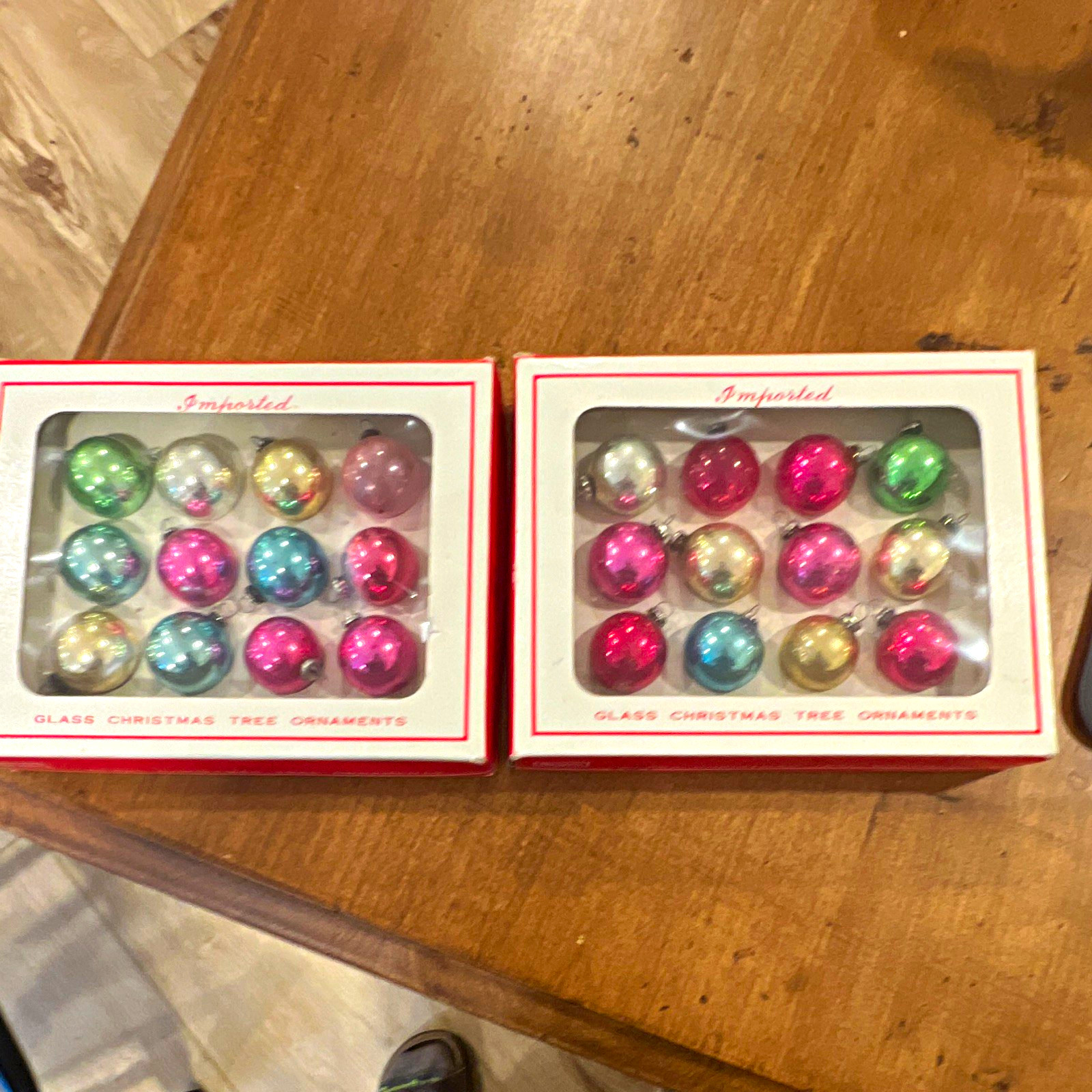 Sears 12-Pc 1in Glass Round Bauble Ornaments, Multicolor, MPN 9311 Japan Sears 12-Pc 1in Glass Round Bauble Ornaments, Multicolor, MPN 9311 Japan