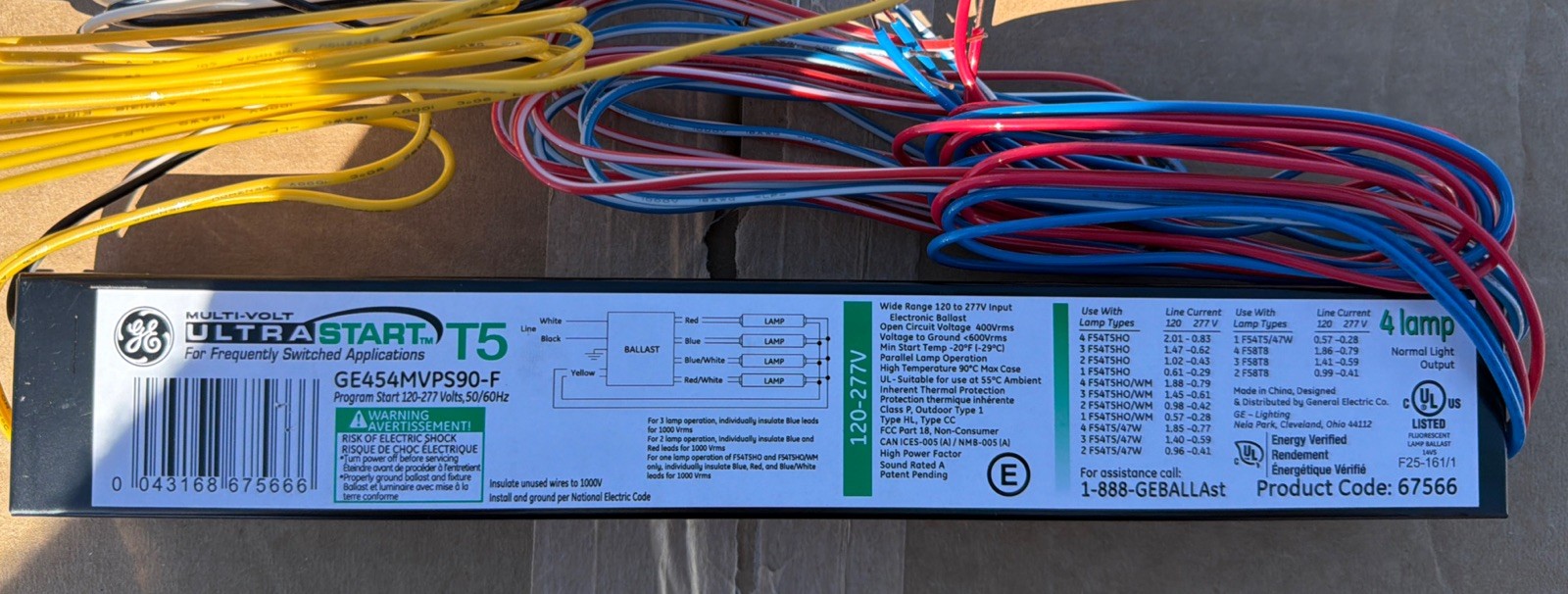 GE454MVPS90-F Electronic Ballast GE Lighting