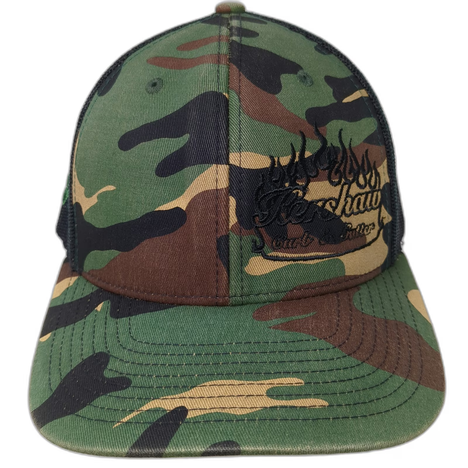 Richardson Trucker Hat Green Camo One Size Kershaw Knives Tools 20th Anniversary
