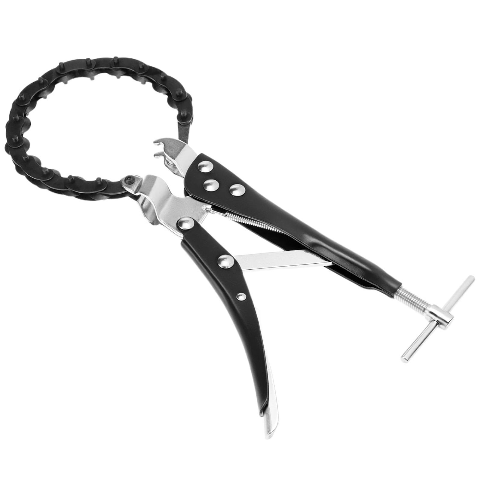 QWORK Exhaust Tailpipe Chain Cutter 15-85mm 14-Wheel for PVC Mild Steel Copper