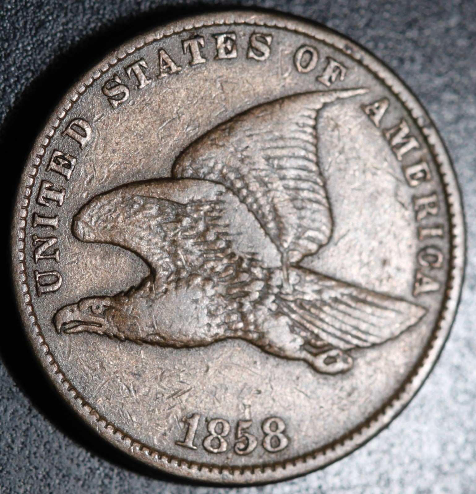 1858 FLYING EAGLE CENT - Small Letters SL - VF VERY FINE 1858 FLYING EAGLE CENT - Small Letters SL - VF VERY FINE