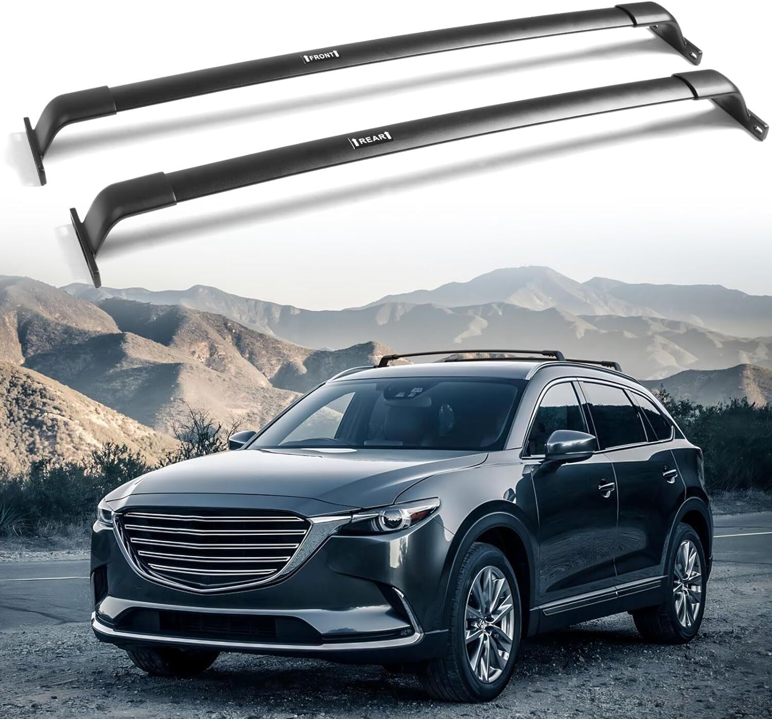 220lbs Roof Racks Cross Bars fit for Mazda CX9 CX-9 2016-2023 Black