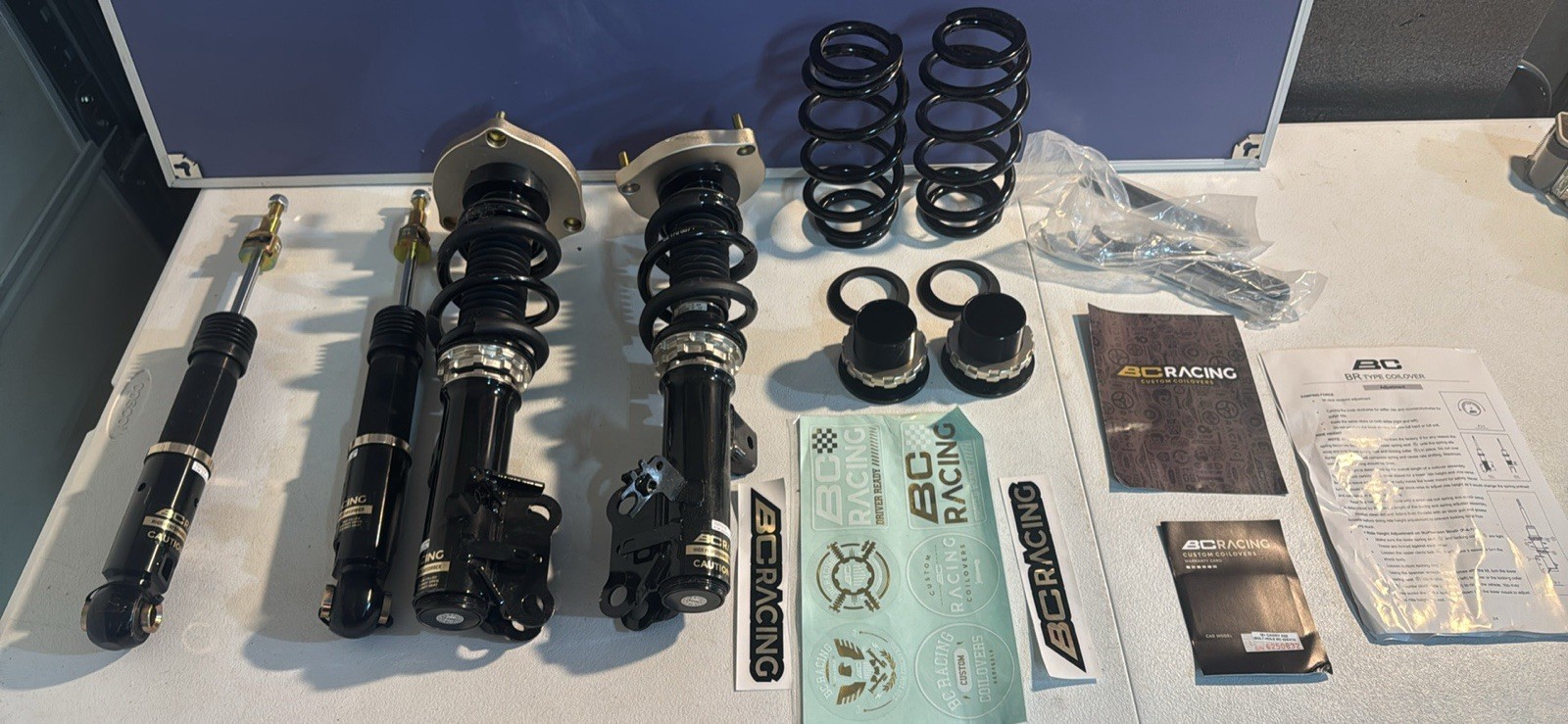 BC Racing C-154 BR Coilovers Lowering Coils for 2018-24 Toyota Camry SE XSE TRD