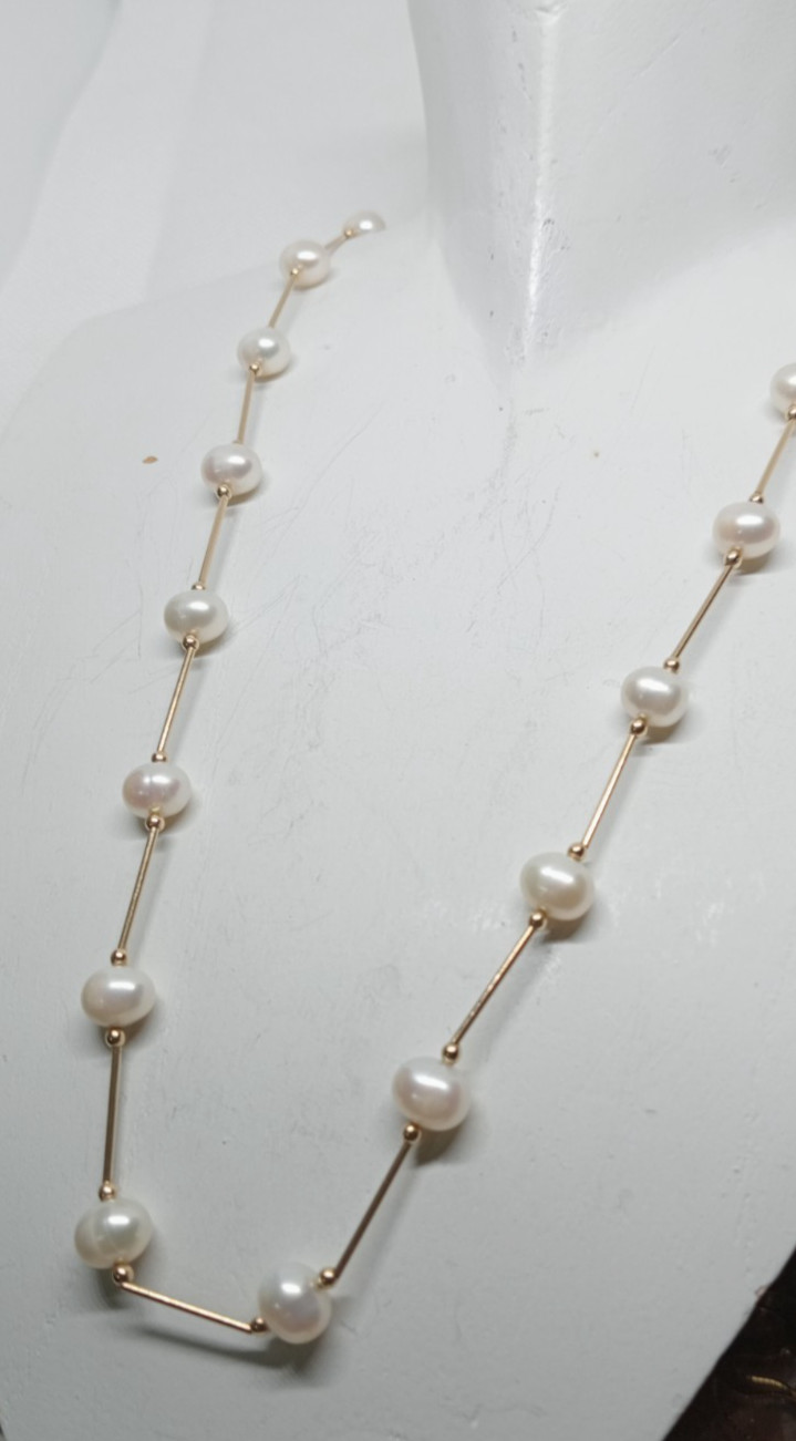 10k Yellow Gold Pearl Necklace 10k Yellow Gold Pearl Necklace