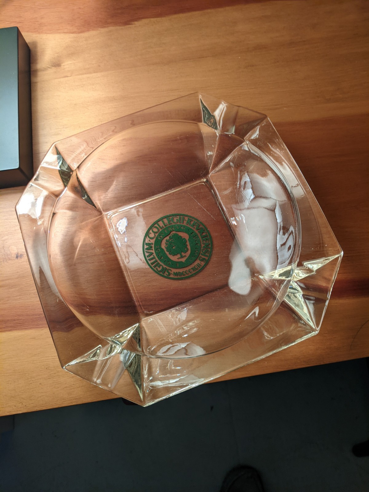 Keuka College Vintage 1967 Glass Ashtray 8\ Keuka College Vintage 1967 Glass Ashtray 8\