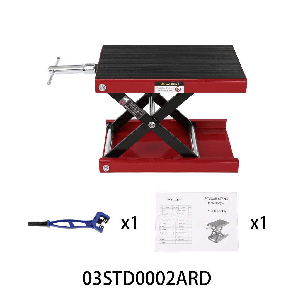 Vevor Motorcycle Scissor Jack Lift 1100 Lbs Wide Deck Hoist Stand Fits Atvs Bike