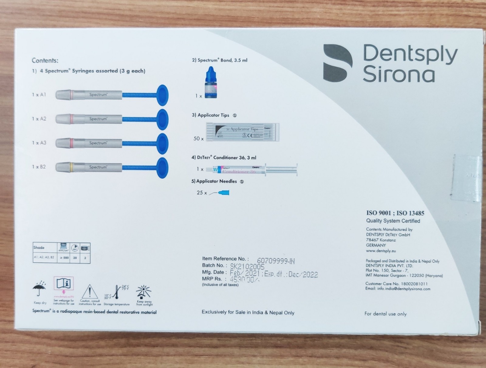 DentSply Spectrum Universal Microhybrid Composite Restorative Kit II 