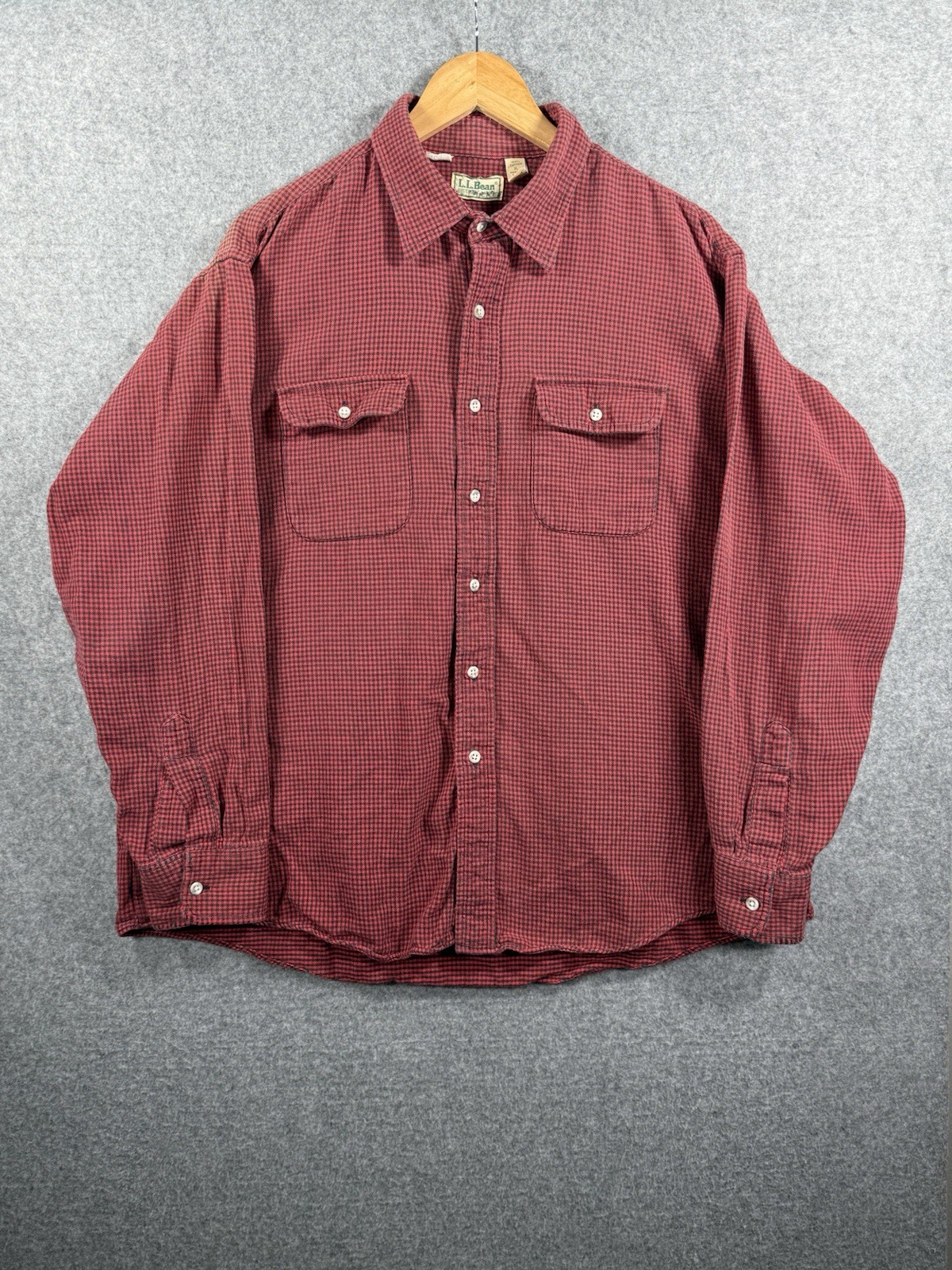 Vintage LL Bean Flannel Shirt Men’s XL Red Black Plaid Made In USA Vintage LL Bean Flannel Shirt Men’s XL Red Black Plaid Made In USA