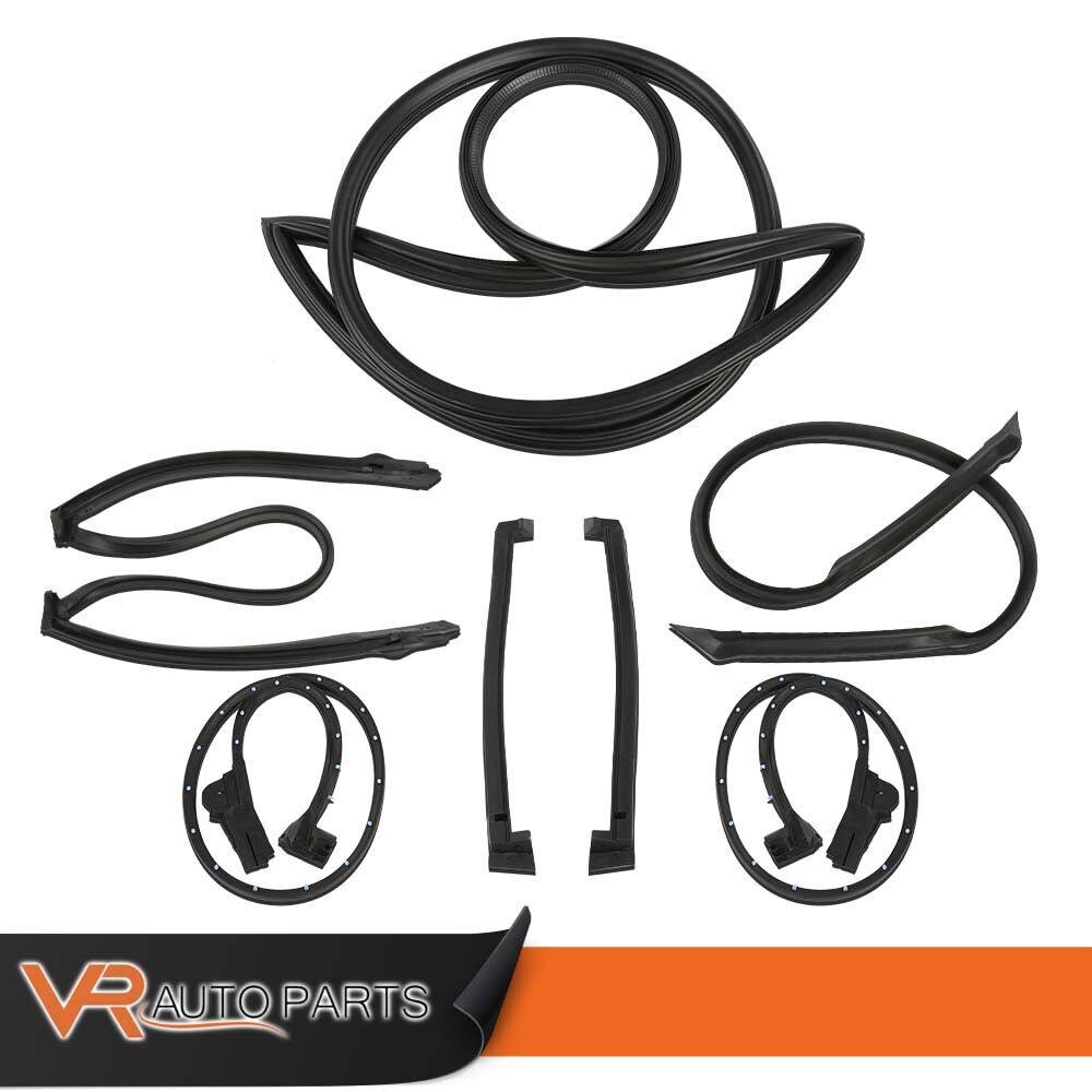 Rubber Full Weatherstrip Kit Weather Strip Seal Kit Fit For 1984-89 Corvette