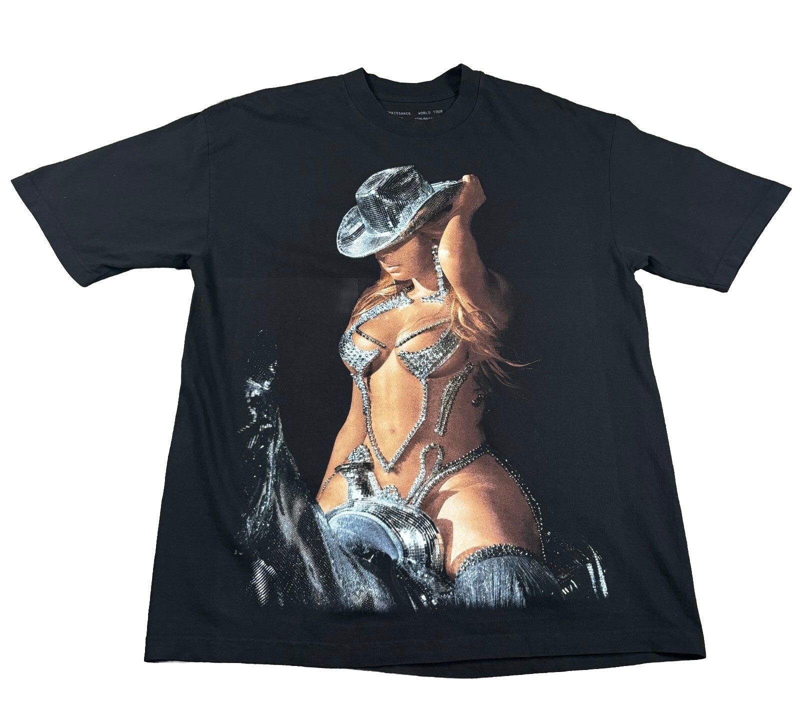 Beyonce Renaissance Tour Shirt Mens Large Black Cowgirl Tee Concert Album 2023 Beyonce Renaissance Tour Shirt Mens Large Black Cowgirl Tee Concert Album 2023
