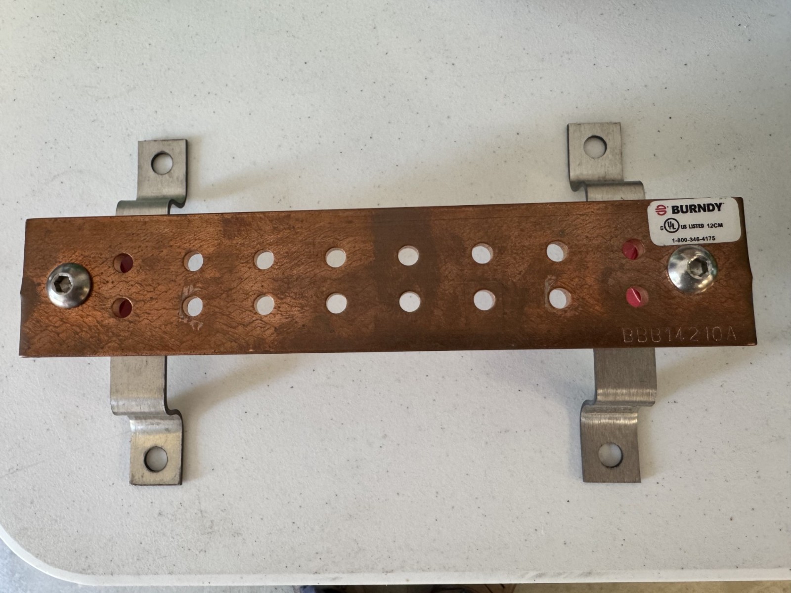 USED Burndy BBB14210A Ground Bar  - Removed from decommissioned site - FREE S/H