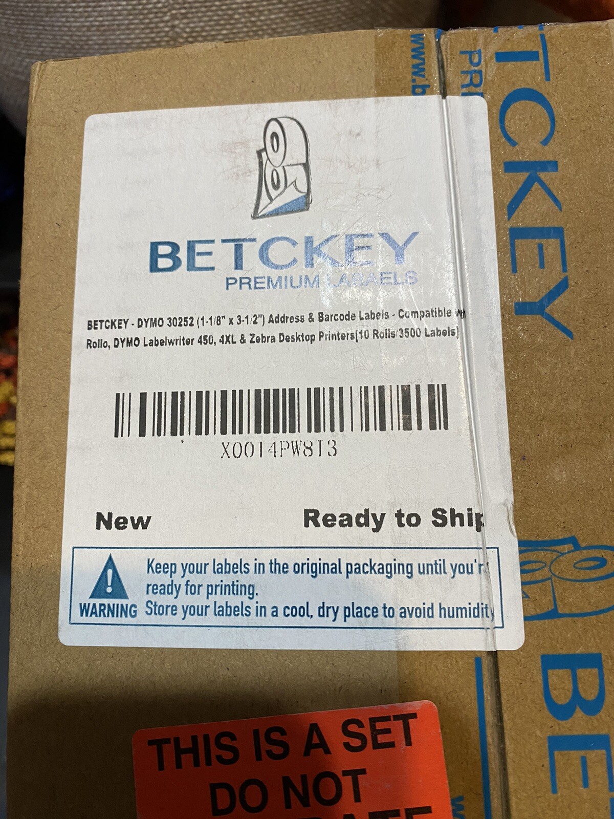 BETCKEY 10 rolls Compatible DYMO 30252 1-1/8 BETCKEY 10 rolls Compatible DYMO 30252 1-1/8