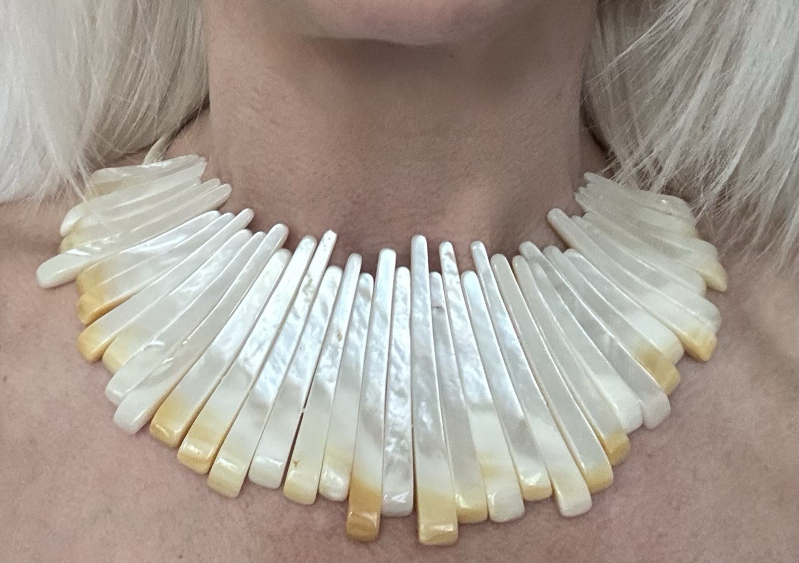 Gerda Lynggaard Monies Mother Of Pearl Collar Necklace 