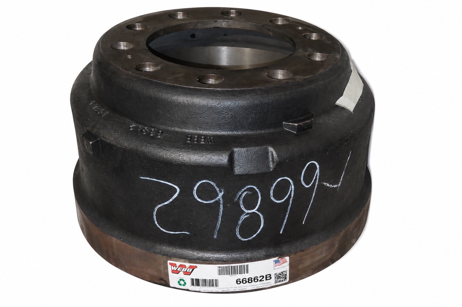WEBB 66862B Heavy Duty Brake Drum Made in USA Commercial Truck NEW