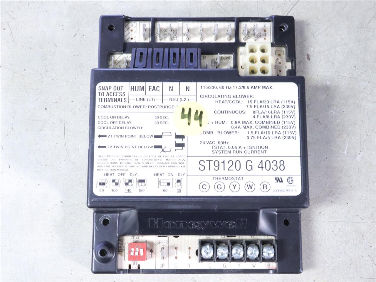 Honeywell ST9120G4038 Furnace Fan Control Circuit Board Module