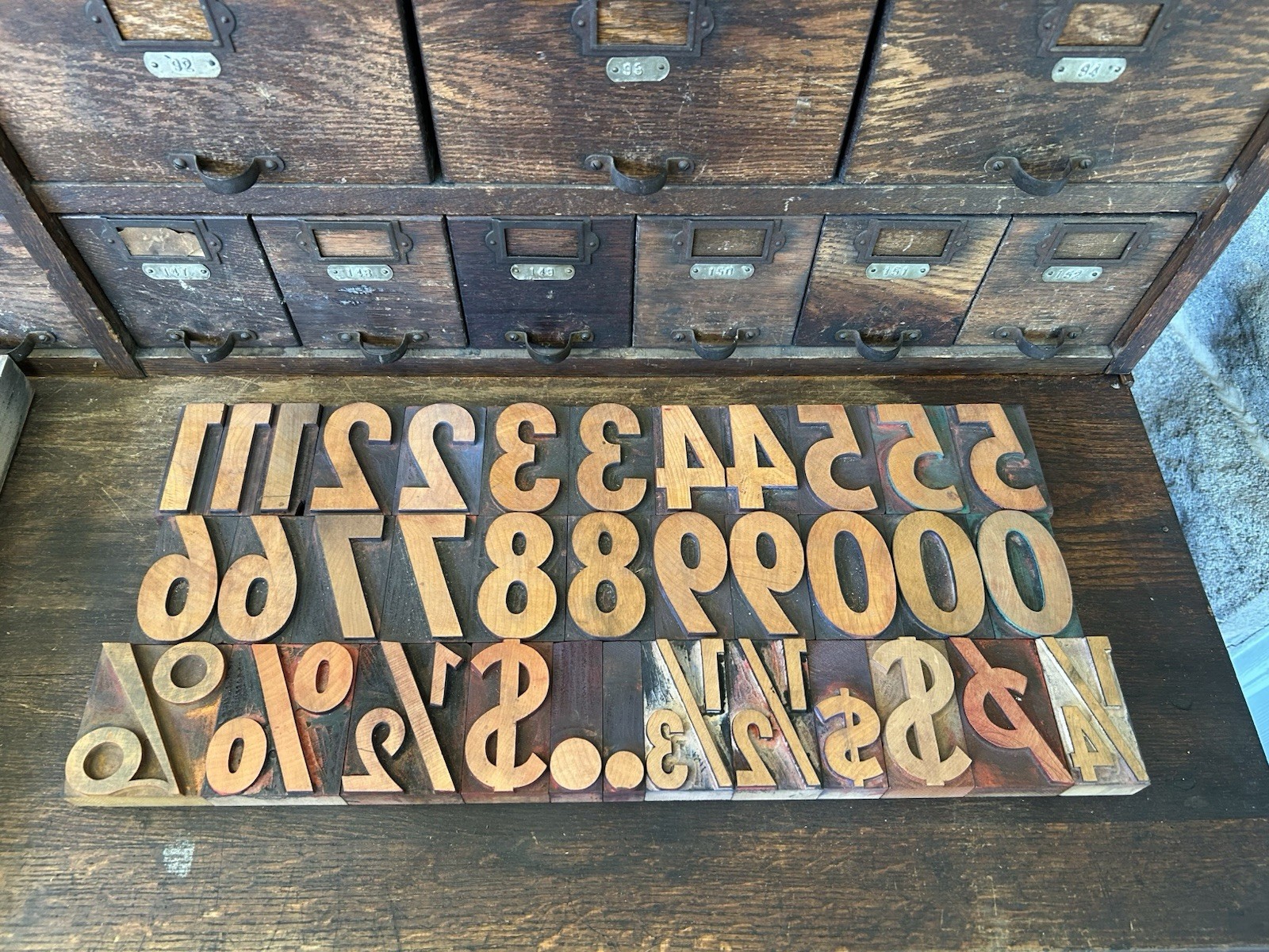 18-Line 3” Wood Type Letterpress Blocks