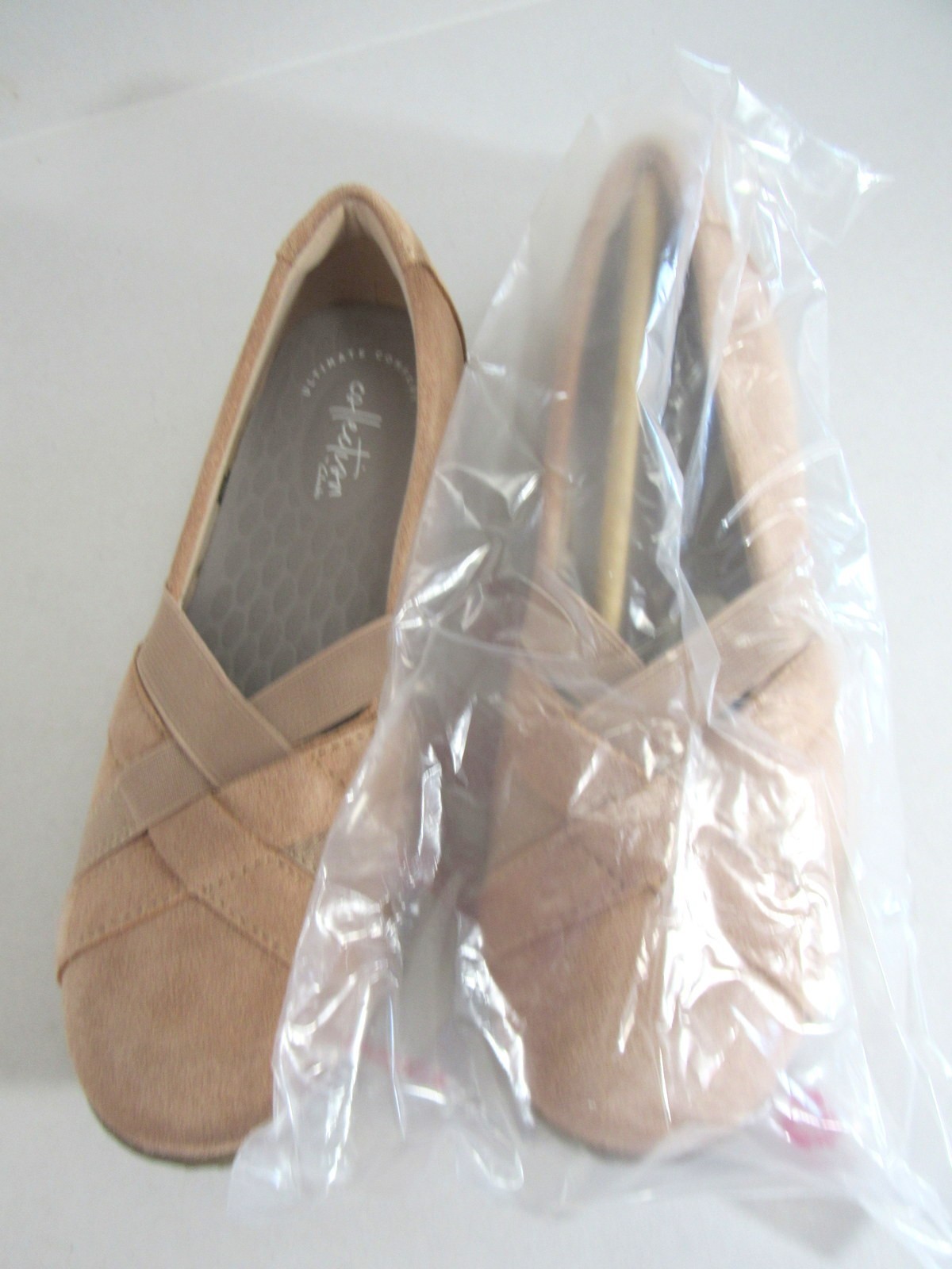 NWB CLARKS Size 7.5W Wide Praline Haley Jay Suede Slip-on Comfort Shoes NWB CLARKS Size 7.5W Wide Praline Haley Jay Suede Slip-on Comfort Shoes