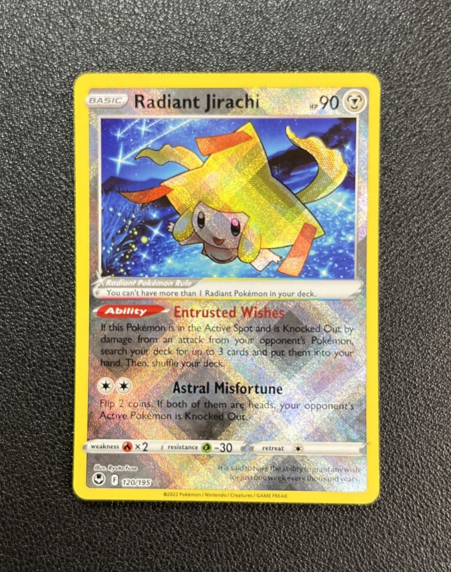 Radiant Jirachi 120/195 Radiant Rare Silver Tempest Near Mint