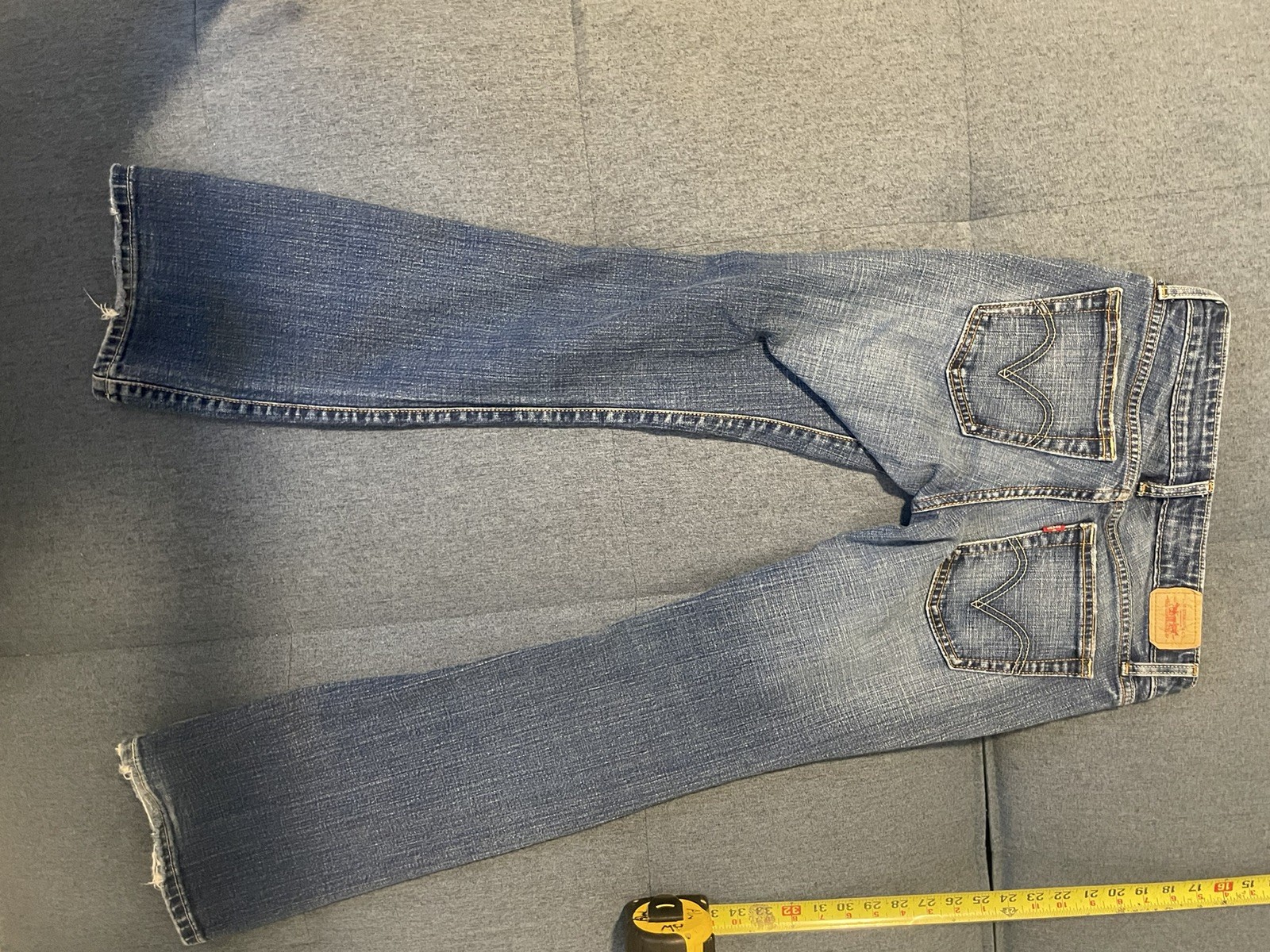 Levi\'s 524 Too Superlow Bootcut Jeans Junior\'s size 5 blue Stretch Denim