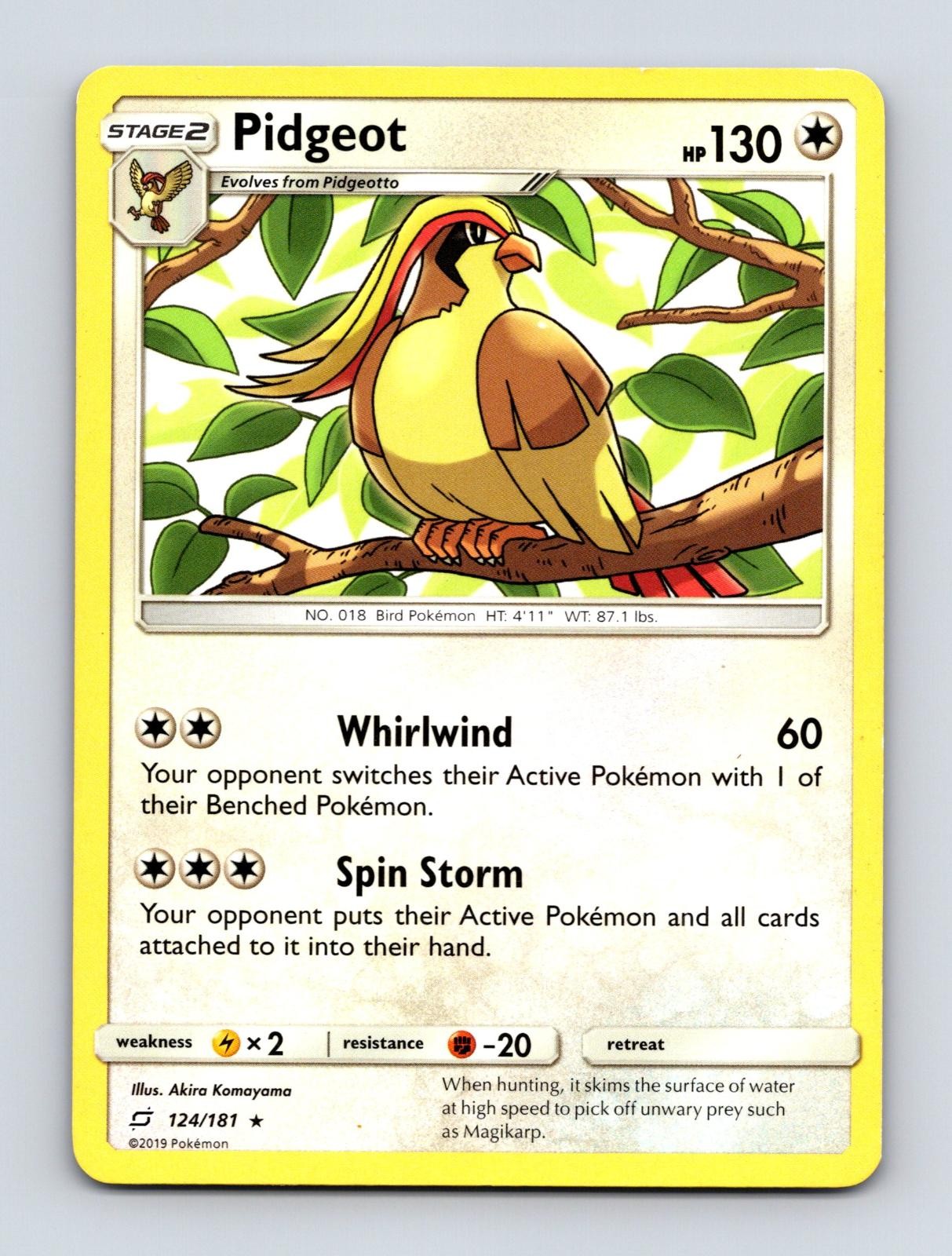 PIDGEOT 124/181 RARE TEAM UP POKEMON MP
