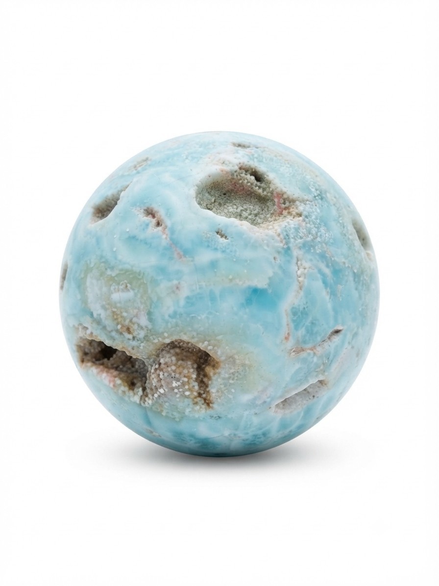 Stunning Natural Blue Aragonite Sphere Stunning Natural Blue Aragonite Sphere