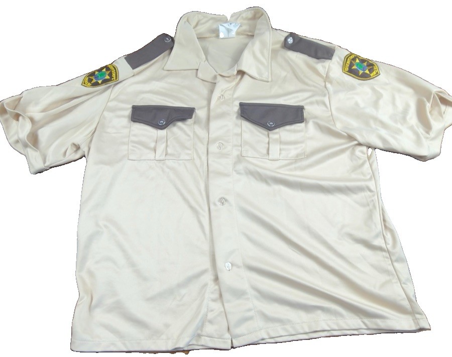 Reno 911 TV Show Shirt Sheriff Police Uniform Button Up Costume 2XL
