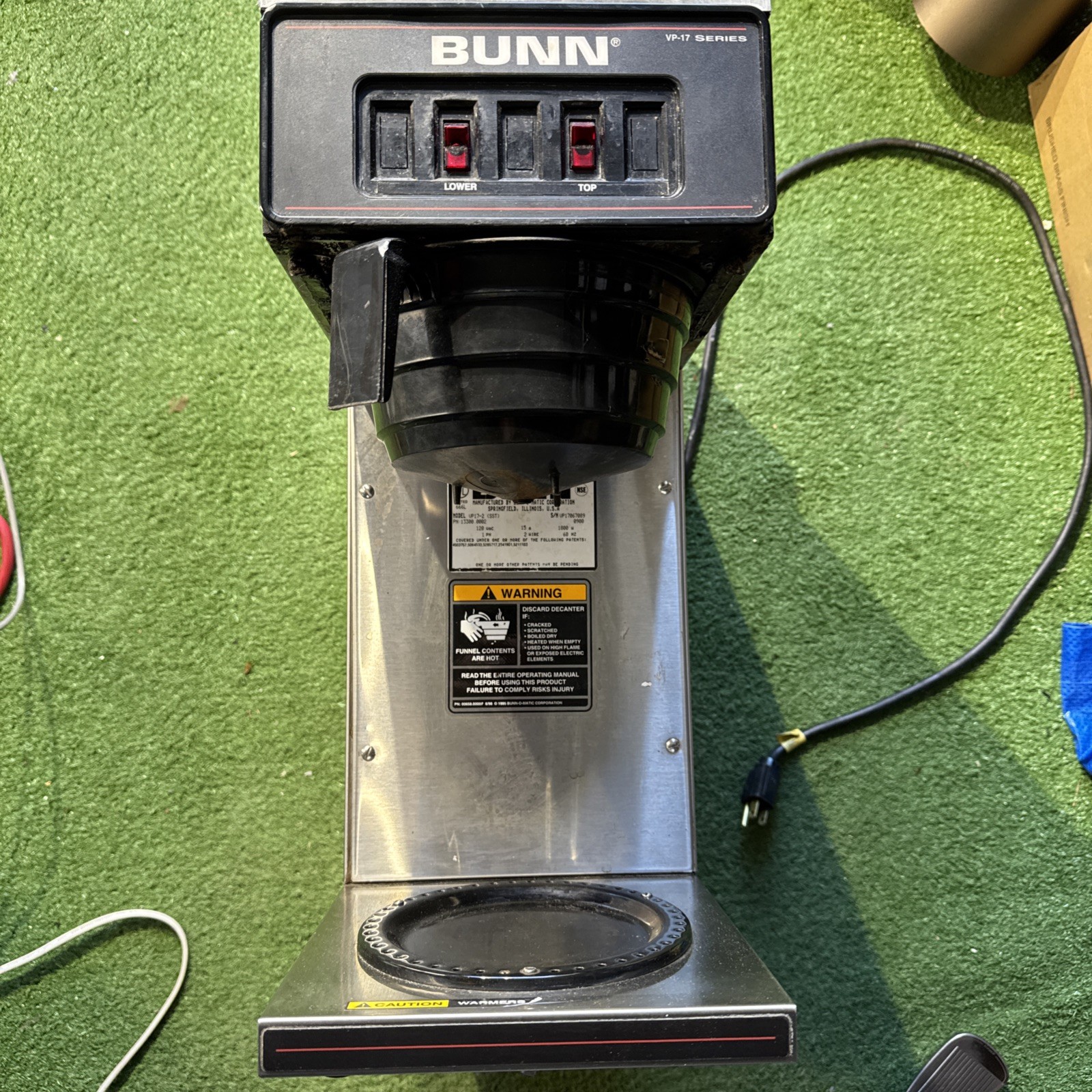 Bunn Coffee Machine *Used* VP17-2 Pourover Coffee Maker - Stainless Decor Bunn Coffee Machine *Used* VP17-2 Pourover Coffee Maker - Stainless Decor