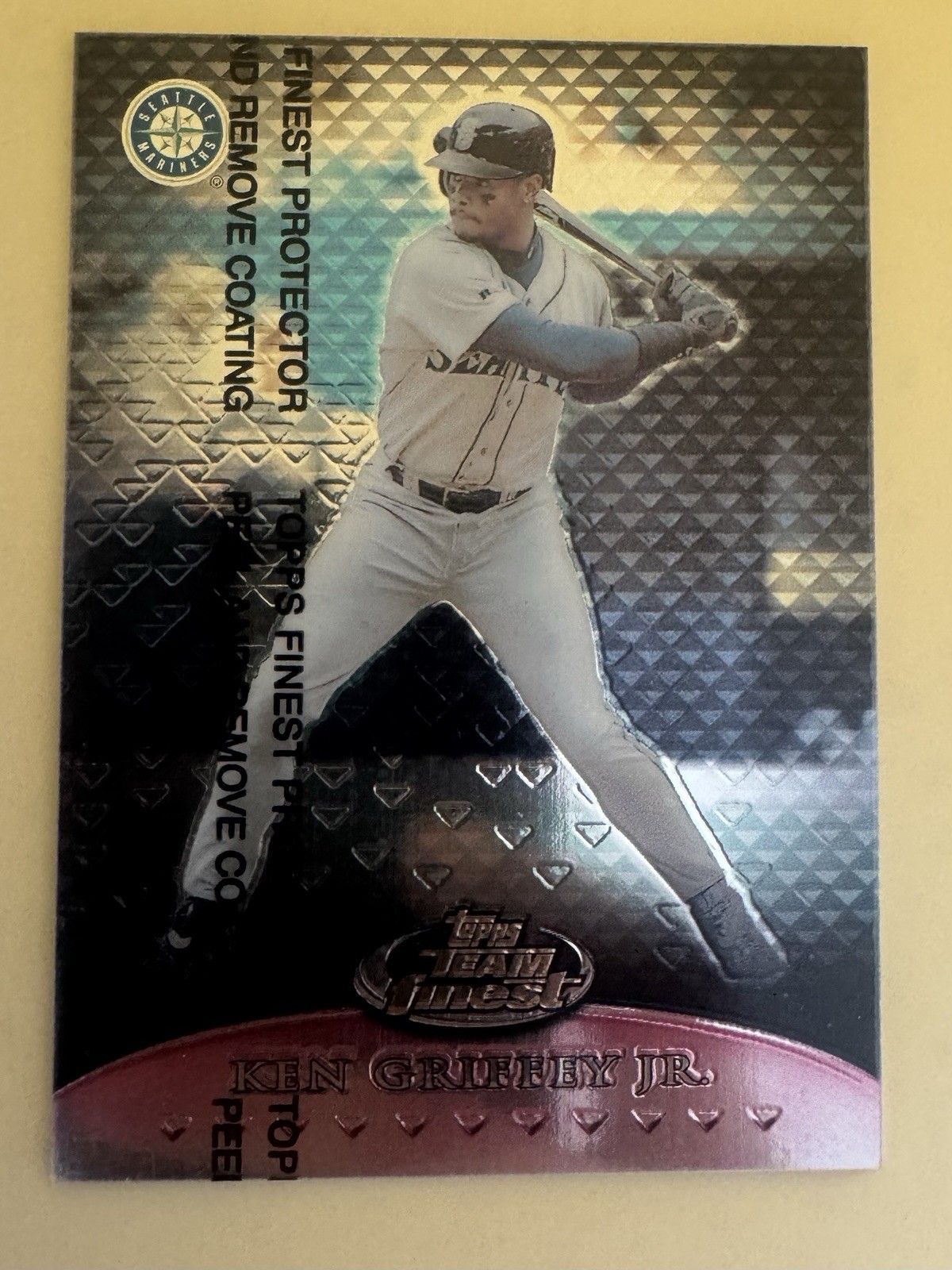 1999 Topps Finest Pink Team Finest #TF12 Ken Griffey Jr. No 100 of 500