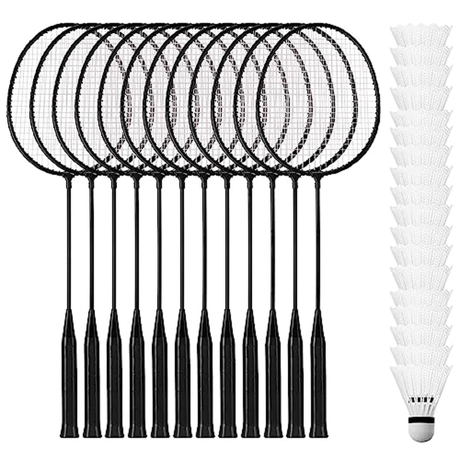 Wettarn 12 Pcs Badminton Rackets Bulk with 18 Nylon Badmintons, Shuttle Set f... Wettarn 12 Pcs Badminton Rackets Bulk with 18 Nylon Badmintons, Shuttle Set f...