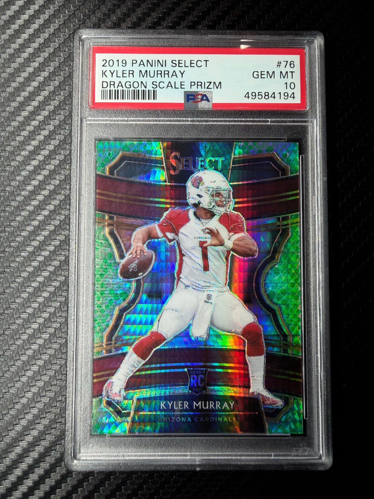 2019 Select Dragon Scale Prizm Rookie Kyler Murray /88 #76 Concourse PSA 10 2019 Select Dragon Scale Prizm Rookie Kyler Murray /88 #76 Concourse PSA 10