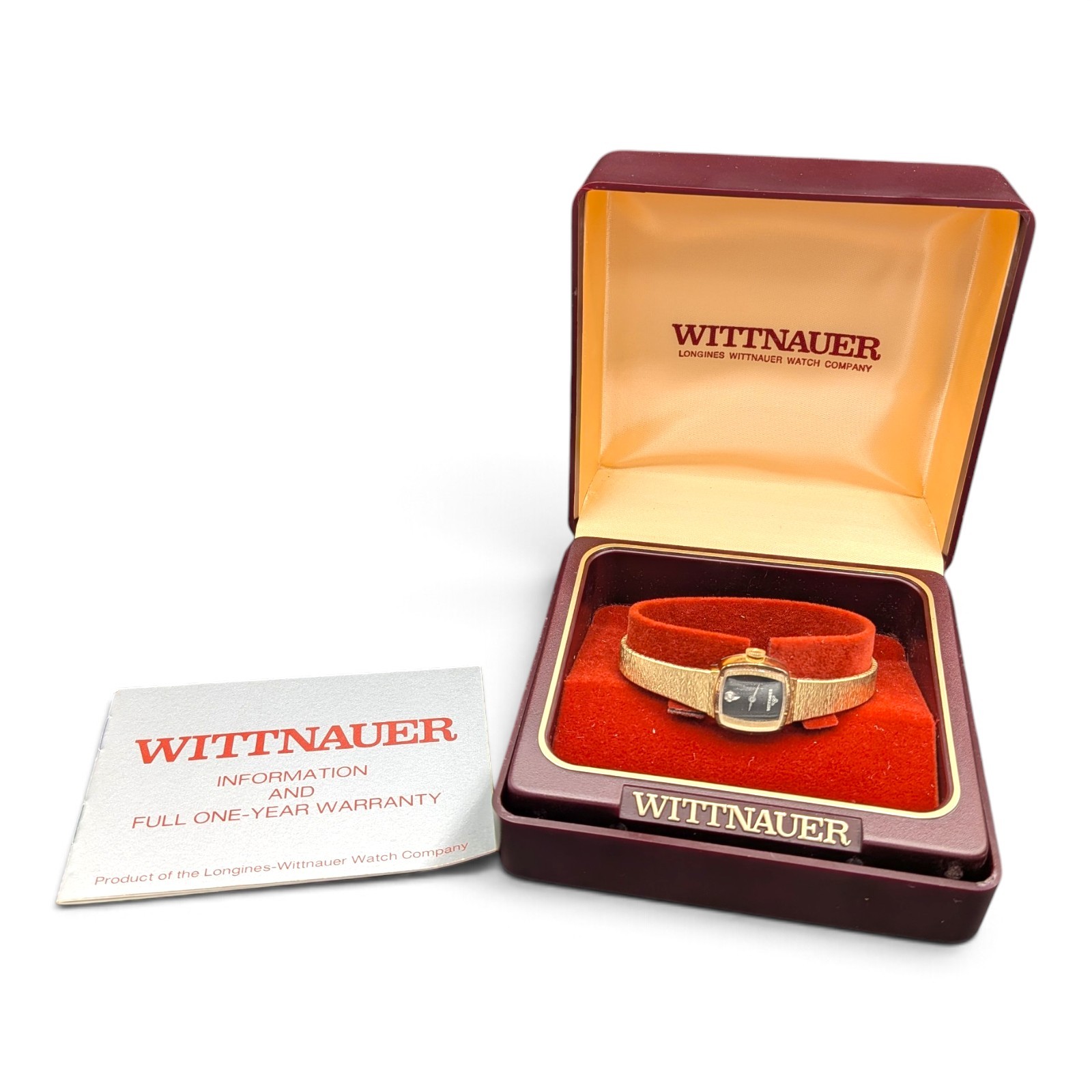 Vintage 1981 Wittnauer Womens Gold Tone Glitter 10K RGP Band Wrist Watch Works Vintage 1981 Wittnauer Womens Gold Tone Glitter 10K RGP Band Wrist Watch Works