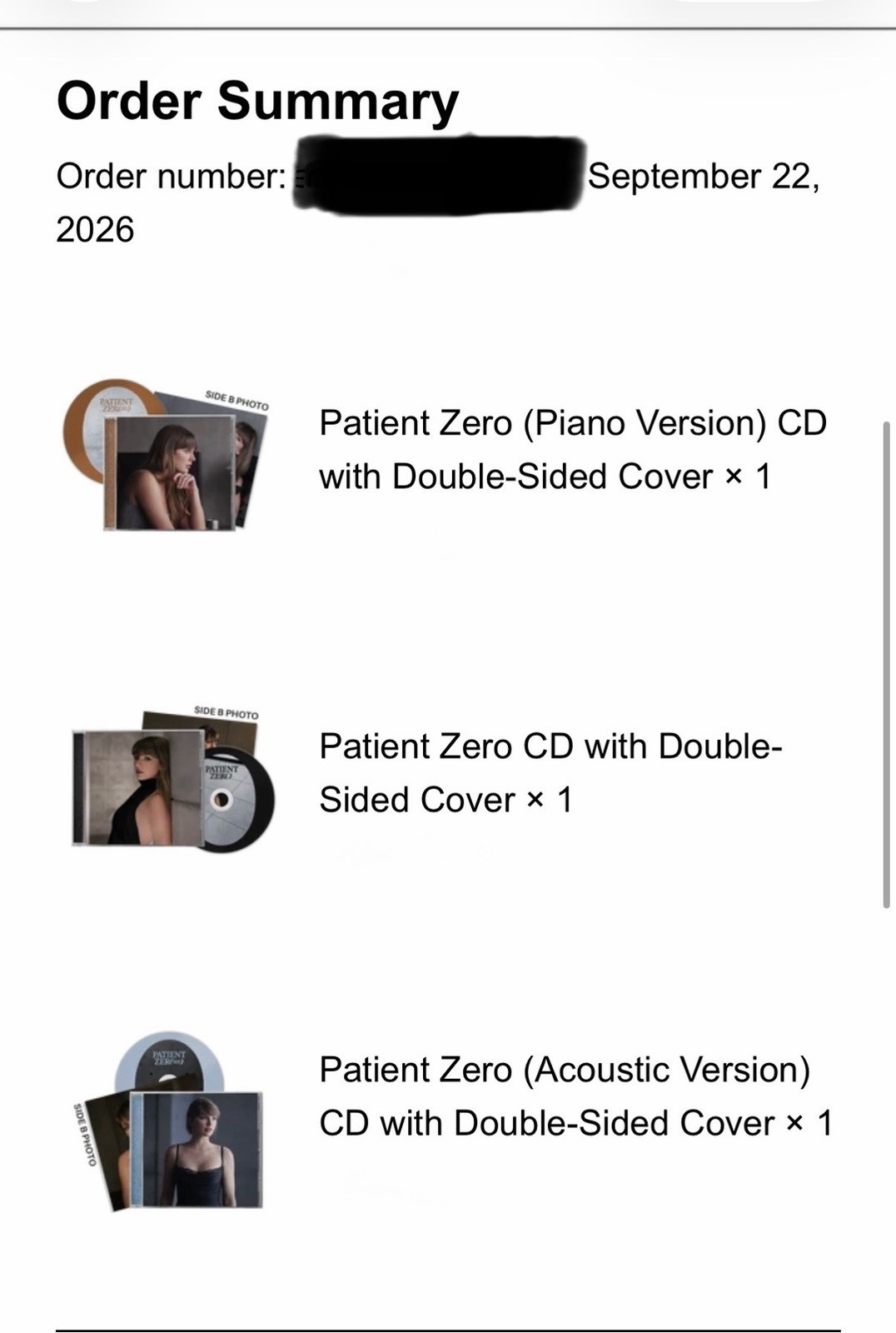 Presale Taylor Swift Patient Zero Collector Edition CDs Bundle PRESALE