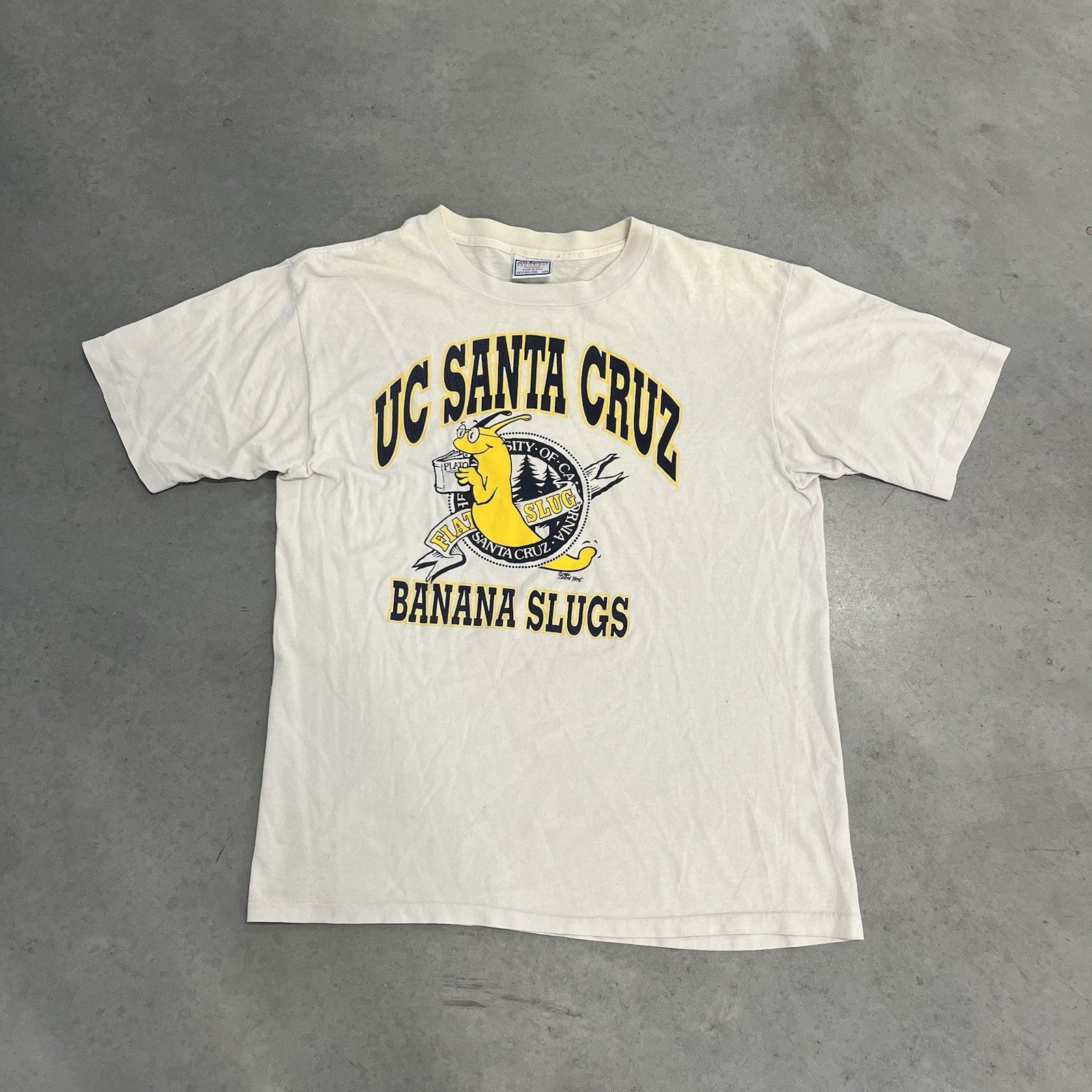 Vintage 1996 UC Santa Cruz Banana Slugs Shirt Pulp Fiction Single Stitch Large