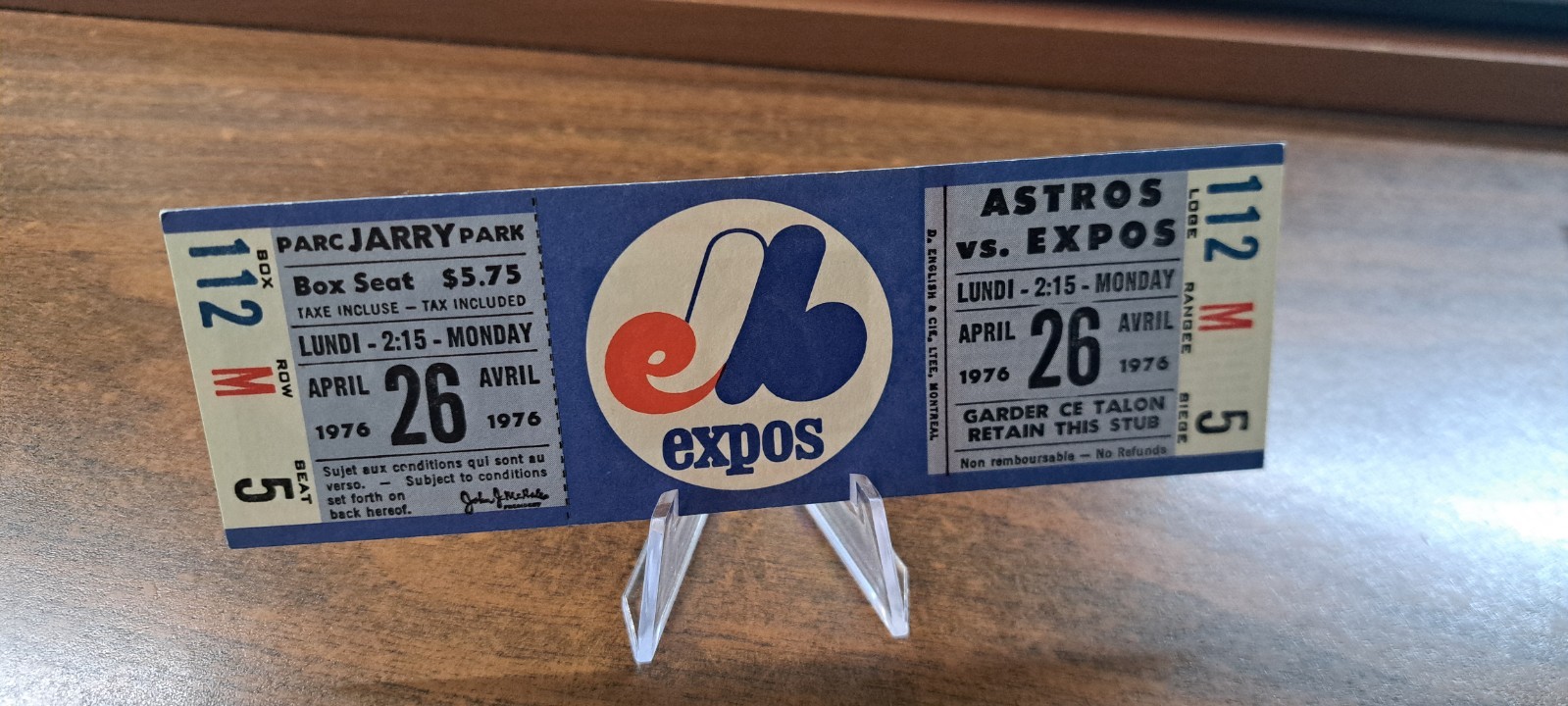 Montreal Expos Unique Rare Unused Tickets 1976 Season Jarry Park MLB Various