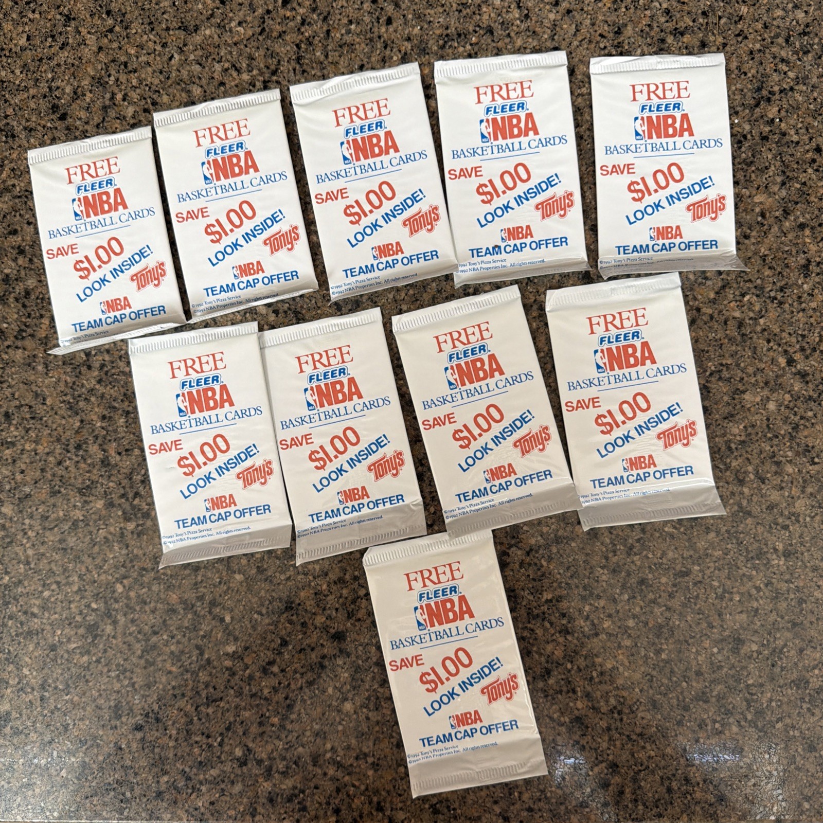 Fleer NBA 92'-93' UNOPENED Retail Promo Packs 10 Packs/20 Total Cards