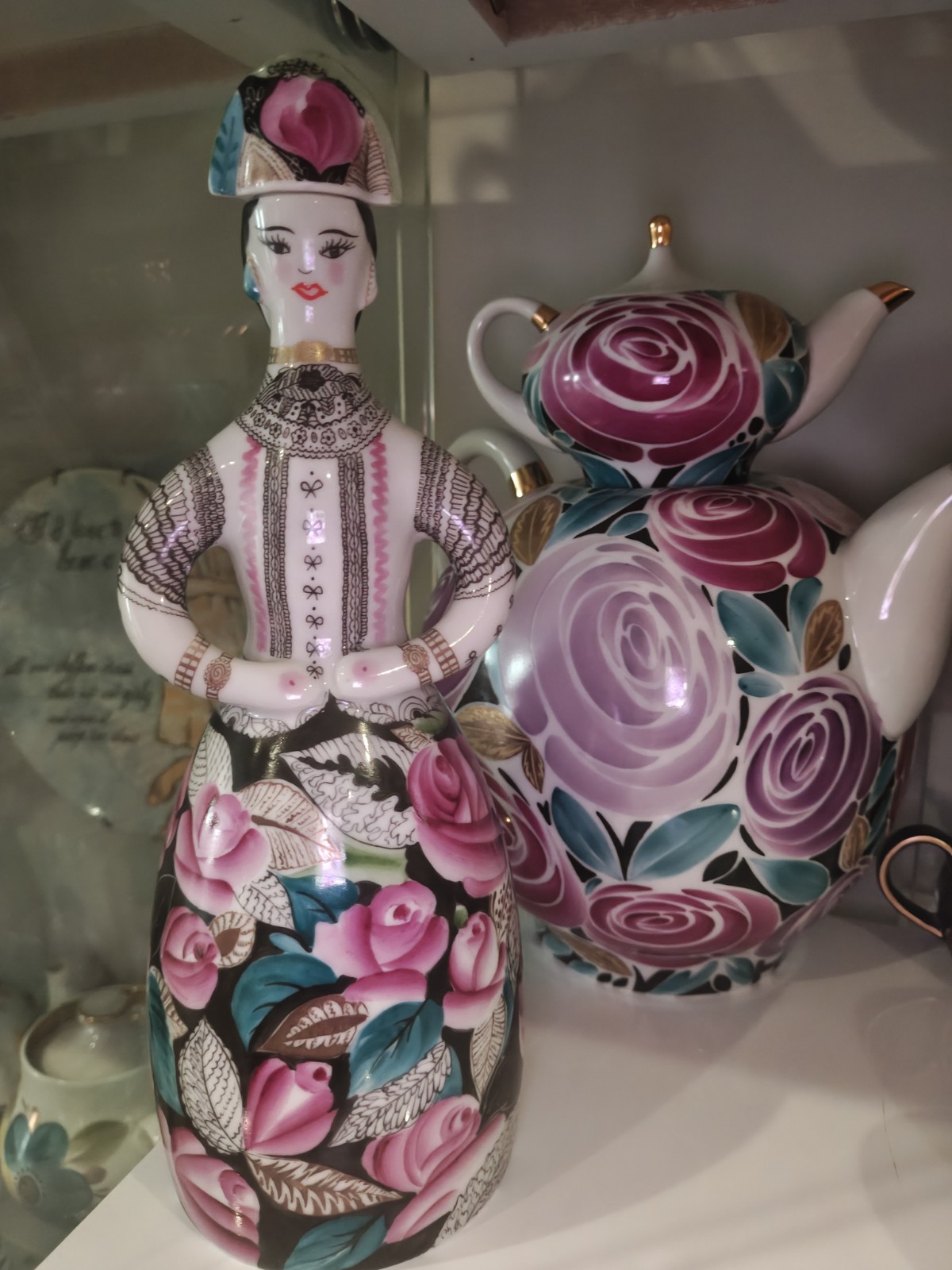 Lomonosov LFZ USSR Soviet Porcelain Bottle Decanter Lomonosov LFZ USSR Soviet Porcelain Bottle Decanter