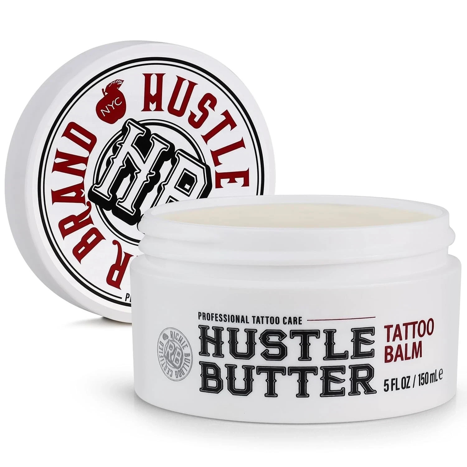 Hustle Butter Tattoo Aftercare Balm 5oz Vegan Cream for New & Old Tattoos Hustle Butter Tattoo Aftercare Balm 5oz Vegan Cream for New & Old Tattoos