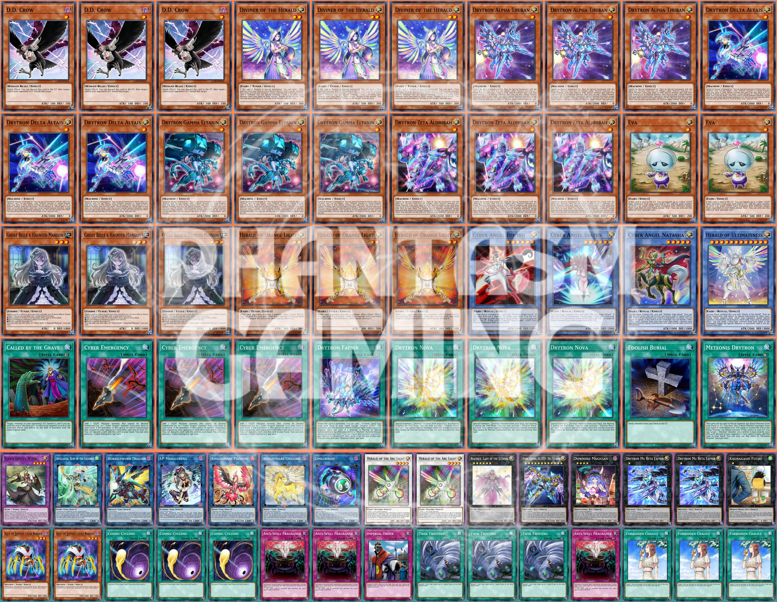 Drytron Deck Borrelsword Dragon Cosmic Cyclone Linkuriboh Yugioh