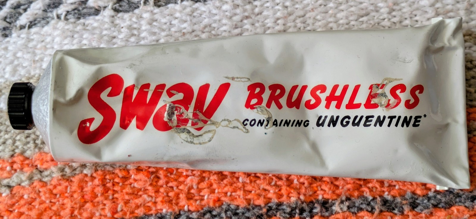 Sway Brushless Containing Unguentine Shave Cream 1930s \'40S Norwich Very Rare