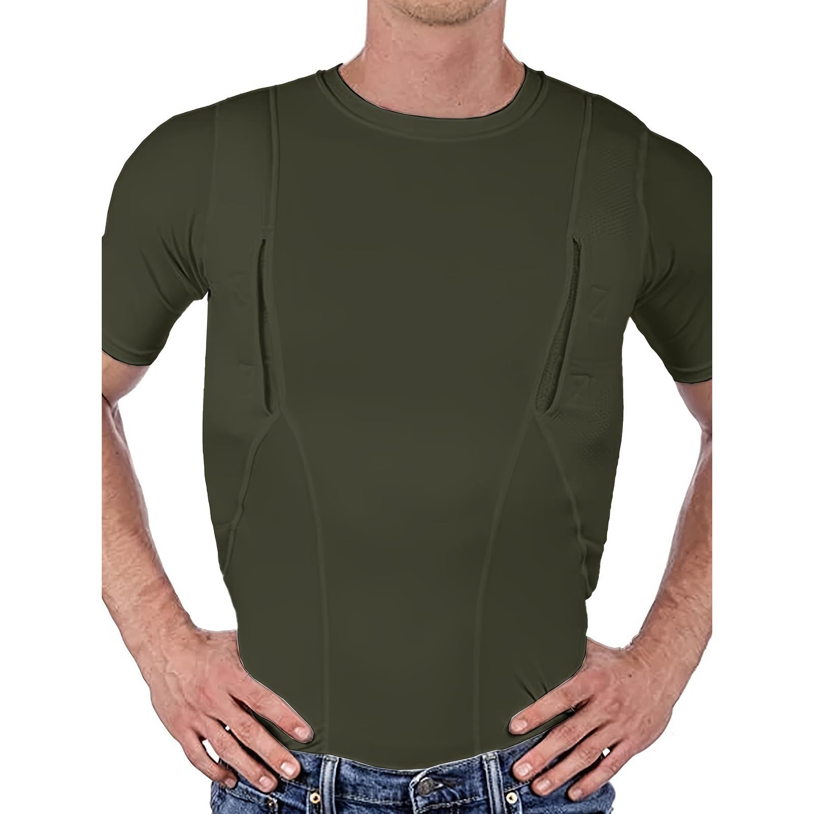 2TAC Concealment  Carry Shirt Holster Tactical Pockets Dual Shadow Tee