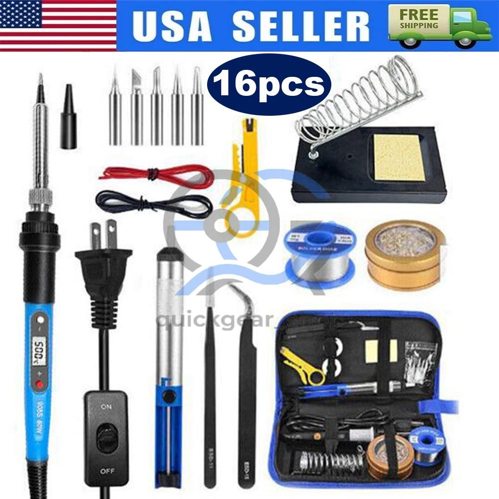 80W Electric Soldering Iron Welding Gun Tool Kit Solder Wire Desoldering Pump