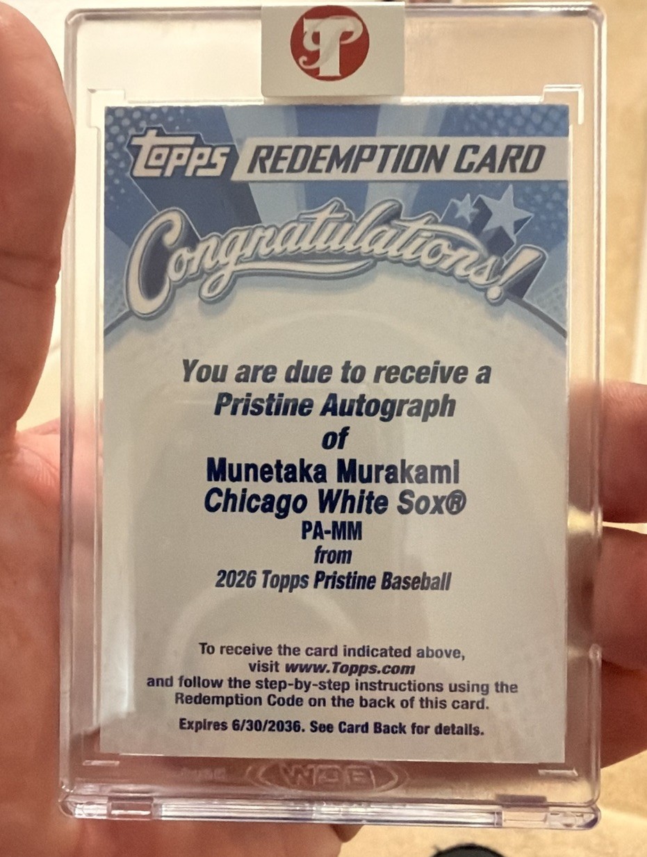 2026 Topps Pristine Munetaka Murakami Pristine Autograph Rookie Card Redemption 
