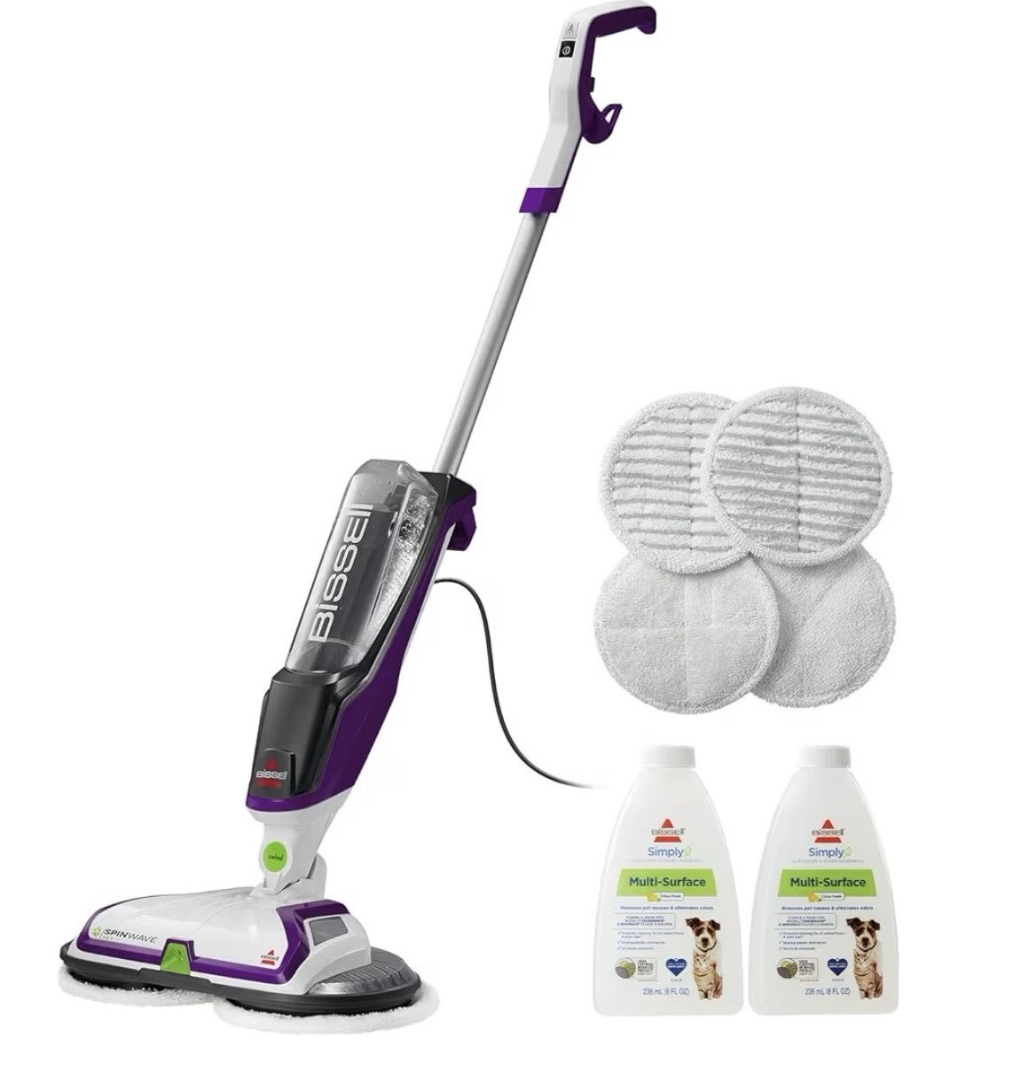 Bissell SpinWave Pet Hard Floor Spin Mop Model 20399 New Open Box With Cleaner Bissell SpinWave Pet Hard Floor Spin Mop Model 20399 New Open Box With Cleaner