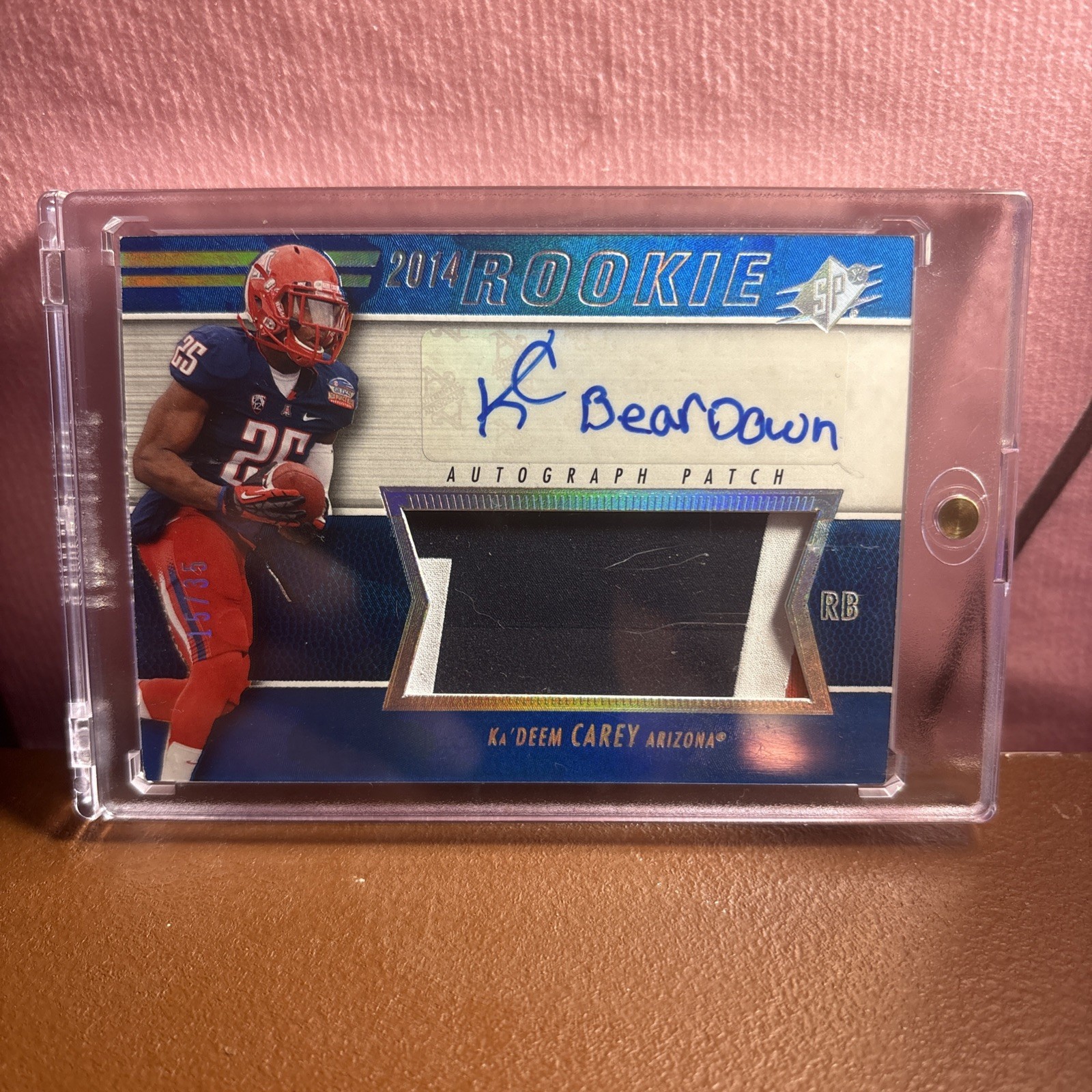 Upper Deck 2014 SPx Ka\'Deem Carey Rookie Auto Jersey Mem Arizona Wildcats #81 Upper Deck 2014 SPx Ka\'Deem Carey Rookie Auto Jersey Mem Arizona Wildcats #81