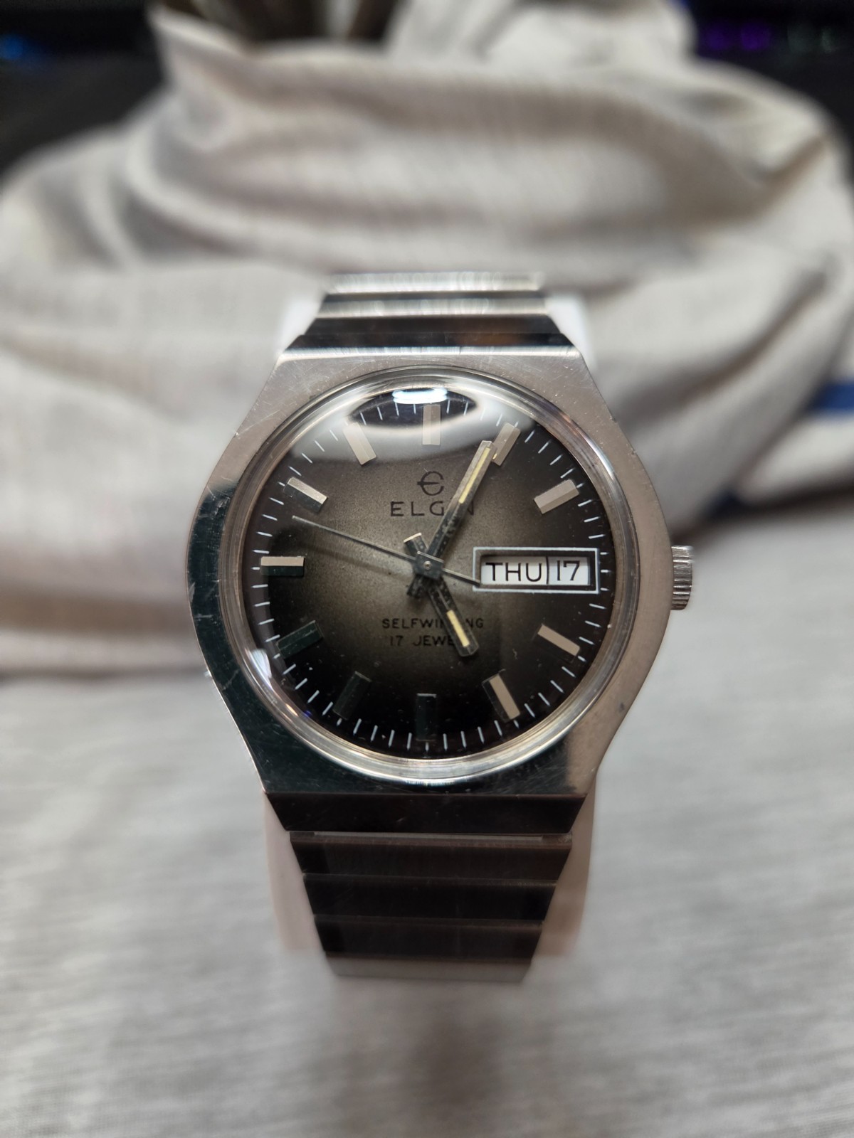 Elgin automatic watch mens vintage running Elgin automatic watch mens vintage running