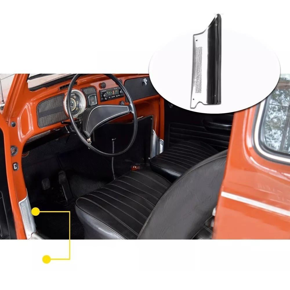 Door Pillar Trim Stone Guard Detail Pair Set of 2 Aluminium VW VOLKSWAGEN VW