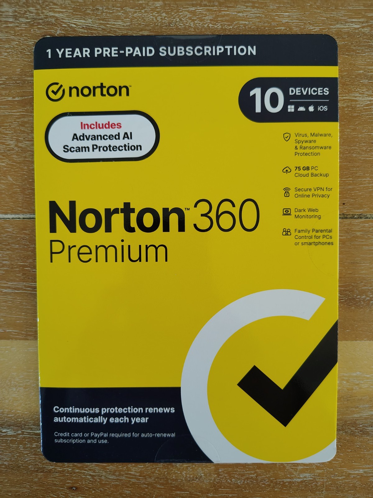 NORTON 360 PREMIUM 10 DEVICES 2026 Internet Security Key Card New Ship Fast 