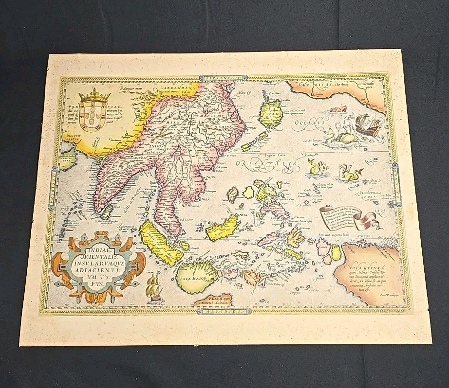 Ortelius 1595 Indiae Orientalis Insularumque Adiacientium Map Ortelius 1595 Indiae Orientalis Insularumque Adiacientium Map