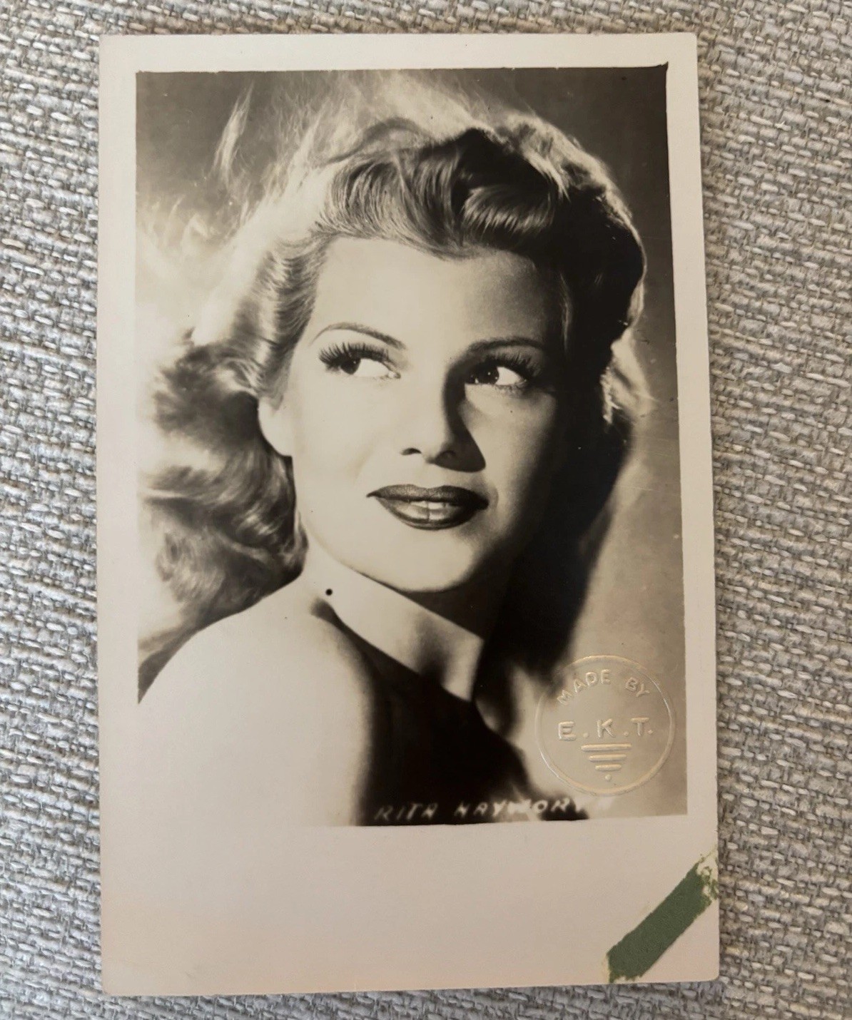 Vintage Postcard Photo Old Hollywood Actress Rita Hayworth c. 1940s